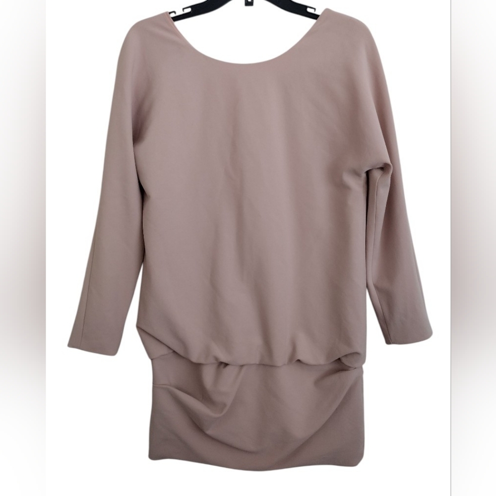 Jay Ahr X Intermix Elegant Blush Pink Asymmetrical Long Sleeve Dress Size Petite